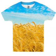 Дитяча 3D футболка з пшеничним полем