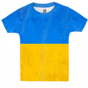 Детская 3D футболка желто-синяя футболка