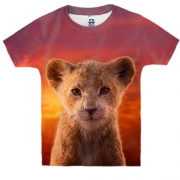 Детская 3D футболка Львенок на закате