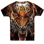 Дитяча 3D футболка з рикаючим тигром