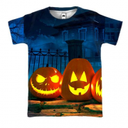 3D футболка Halloween pumpkins 3