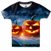 Детская 3D футболка Halloween pumpkins