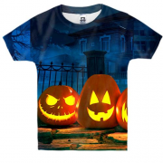 Детская 3D футболка Halloween pumpkins 3