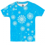 Дитяча 3D футболка Snowflakes pattern