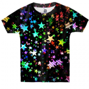 Детская 3D футболка Multicolored stars