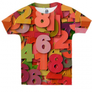 Детская 3D футболка Multicolored numbers