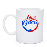 Чашка с надписью "Love Dance"