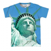 3D футболка Статуя Свободы на голубом