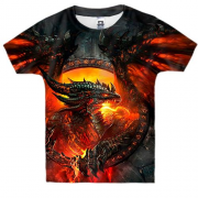 Дитяча 3D футболка з вогнедихаючим драконом
