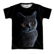 3D футболка с котом "Британец"