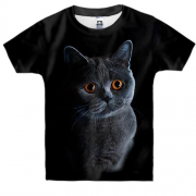 Дитяча 3D футболка з котом 