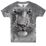 Дитяча 3D футболка з білим тигром (2)