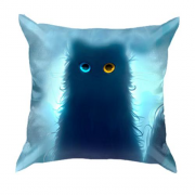 3D подушка с котом с разными глазами