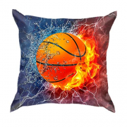 3D подушка с баскетбольным мячом в огне и воде