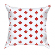 3D подушка с листиками флага Канады