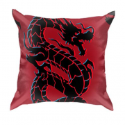 3D подушка с черным драконом