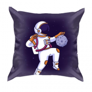 3D подушка с космонавтом и Луной мячом