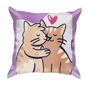 3D подушка з котами які цілуються
