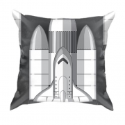 3D подушка с космической ракетой