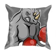 3D подушка з носорогом боксером