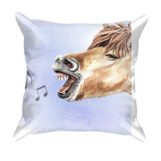 3D подушка с поющей лошадью