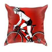 3D подушка з дівчиною на велосипеді