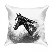 3D подушка с карандашной лошадью