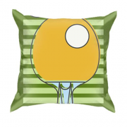 3D подушка з жовтою ракеткою