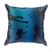 3D подушка Аквалангисты на дне океана