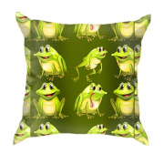 3D подушка з прикольними жабами
