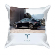 3D подушка чорна Тесла