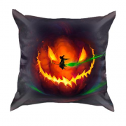 3D подушка Halloween pumpkin and witch