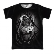 3D футболка "Серый волк"