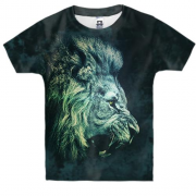 Дитяча 3D футболка з профілем лева