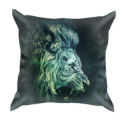 3D подушка с профилем льва