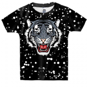 Дитяча 3D футболка Чорний водяний тигр