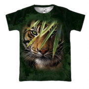 3D футболка Тигр у зелені