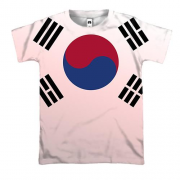 3D футболка с флагом Южной Кореи