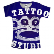 Жіноча 3D футболка с кастетом и Tattoo studio