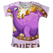 Жіноча 3D футболка з королевою динозавром