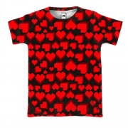 3D футболка Серця pattern