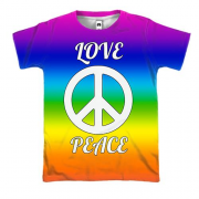 3D футболка Love Peace