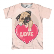 3D футболка Love dog