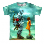 3D футболка Робот і дівчинка Любов