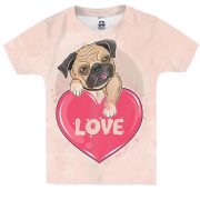 Дитяча 3D футболка Love dog