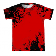 3D футболка чорно-червоного кольору