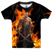 Детская 3D футболка Казак и пламя