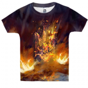 Дитяча 3D футболка Україна у вогні
