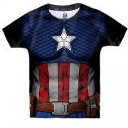 Детская 3D футболка "Костюм Капитан Америка"