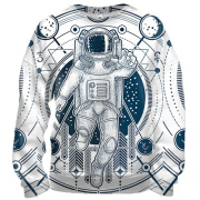 3D свитшот Космонавт в орнаментах